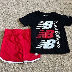 Boys New Balance Outfit Size 4 Black and Red